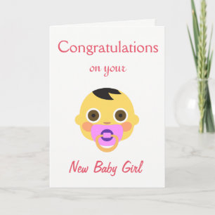 Nieuwe baby, emoji. kaart