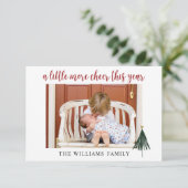 Nieuwe baby Family Kaart met Kerstmis (Staand voorkant)