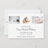 Nieuwe baby Family Kaart met Kerstmis (Achterkant)