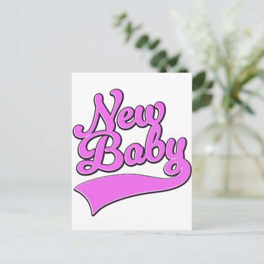 Nieuwe baby feestdagenkaart (Staand voorkant)