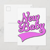 Nieuwe baby feestdagenkaart (Voorkant / Achterkant)