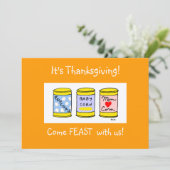 Nieuwe baby First Thanksgiving Funny Dinner Kaart (Staand voorkant)