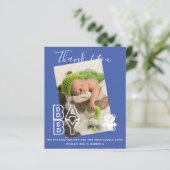 Nieuwe Baby Foto Bedankkaartjes Modern Budget (Staand voorkant)