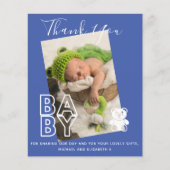 Nieuwe Baby Foto Bedankkaartjes Modern Budget (Voorkant)
