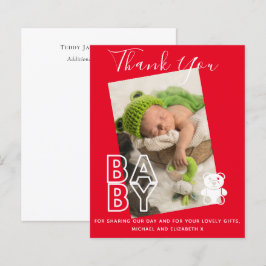 Nieuwe Baby Foto Bedankkaartjes Modern Budget