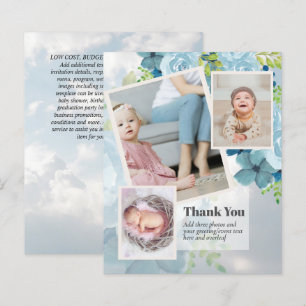 Nieuwe Baby Foto Bedankkaartjes Modern Budget