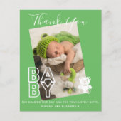 Nieuwe Baby Foto Bedankkaartjes Modern Budget (Voorkant)