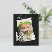 Nieuwe Baby Foto Bedankkaartjes Modern Budget (Staand voorkant)