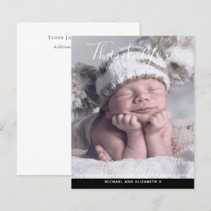 Nieuwe Baby Foto Bedankkaartjes Modern Budget