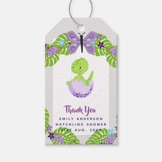 Nieuwe Baby Foto Bedankkaartjes Modern Budget Cadeaulabel (Voorkant)