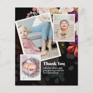 Nieuwe Baby Foto Bedankkaartjes Modern Budget Flyer