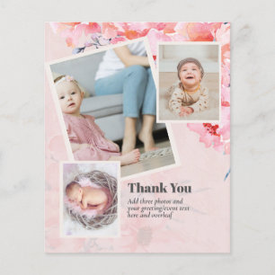 Nieuwe Baby Foto Bedankkaartjes Modern Budget Flyer