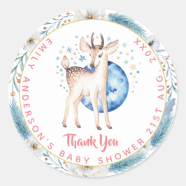 Nieuwe Baby Foto Bedankkaartjes Modern Budget Ronde Sticker