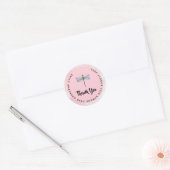 Nieuwe Baby Foto Bedankkaartjes Modern Budget Ronde Sticker (Envelop)