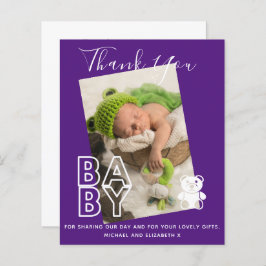 Nieuwe Baby Foto Dank u Kaarten Modern Budget