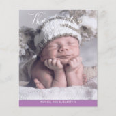 Nieuwe Baby Foto Dank u Kaarten Modern Budget (Voorkant)