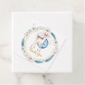 Nieuwe Baby Foto Dank u Kaarten Modern Budget Bedankjes Labels (In situ)