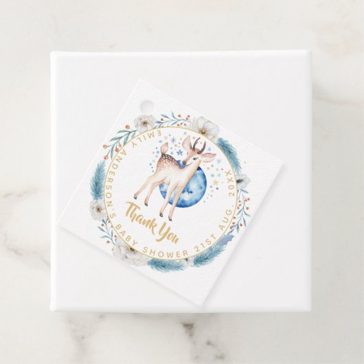 Nieuwe Baby Foto Dank u Kaarten Modern Budget Bedankjes Labels (In situ)