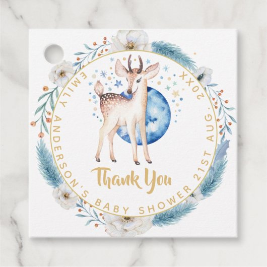 Nieuwe Baby Foto Dank u Kaarten Modern Budget Bedankjes Labels (Voorkant)