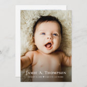 Nieuwe Baby Foto Hart Moderne Geboorte Aankondiging (Voorkant / Achterkant)