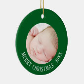 Nieuwe Baby Foto Kerst Ornament (Rechts)