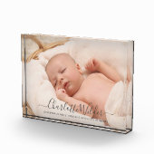 Nieuwe baby-fotoscriptnaam Birth Stats Fotoblokken (Rechts)