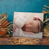 Nieuwe baby-fotoscriptnaam Birth Stats Fotoplaat (Zijkant)