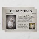 Nieuwe baby geboorte aankondiging (Voorkant / Achterkant)