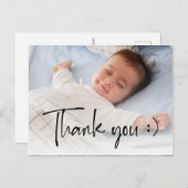 Nieuwe Baby Geboorte Aankondiging Dank u Briefkaart (Voorkant / Achterkant)