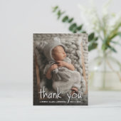 Nieuwe Baby Geboorte Aankondiging Dank u Briefkaart (Staand voorkant)