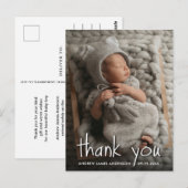 Nieuwe Baby Geboorte Aankondiging Dank u Briefkaart (Voorkant / Achterkant)