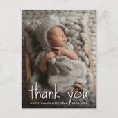 Nieuwe Baby Geboorte Aankondiging Dank u Briefkaart (Voorkant)