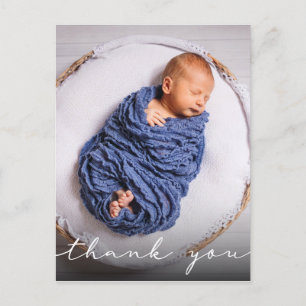 Nieuwe Baby Geboorte Aankondiging Dank u Briefkaart