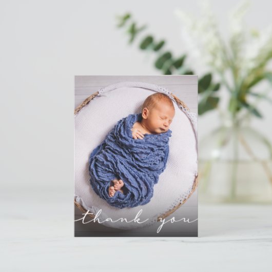 Nieuwe Baby Geboorte Aankondiging Dank u Briefkaart (Staand voorkant)
