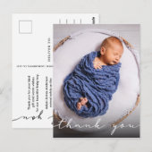 Nieuwe Baby Geboorte Aankondiging Dank u Briefkaart (Voorkant / Achterkant)