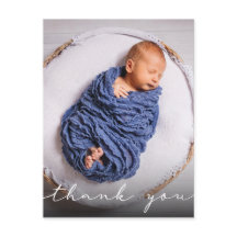 Nieuwe Baby Geboorte Aankondiging Dank u