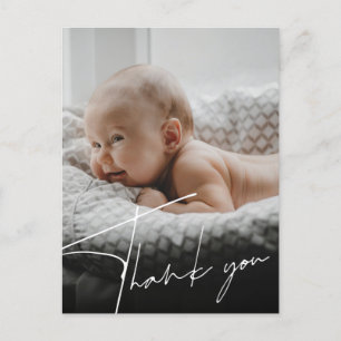 Nieuwe Baby Geboorte Aankondiging Dank u Briefkaart