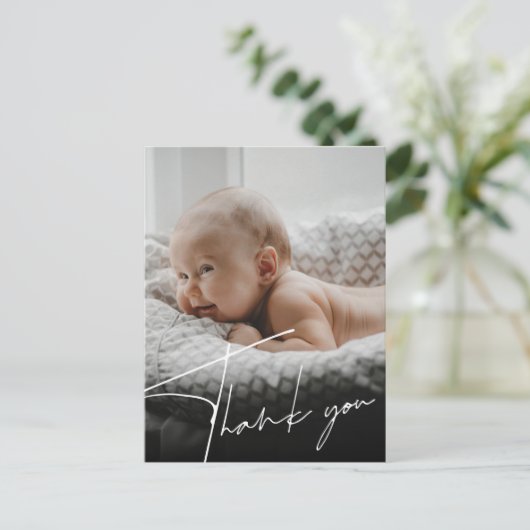 Nieuwe Baby Geboorte Aankondiging Dank u Briefkaart (Staand voorkant)