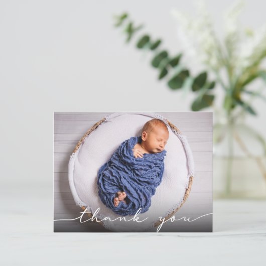 Nieuwe Baby Geboorte Aankondiging Dank u Briefkaart (Staand voorkant)