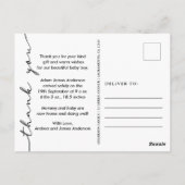 Nieuwe Baby Geboorte Aankondiging Dank u Briefkaart (Achterkant)