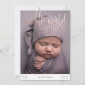 Nieuwe baby geboorte aankondiging fotokaart pasgeb (Voorkant)