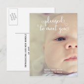 Nieuwe Baby Geboorte Aankondiging Uitnodiging brie (Voorkant / Achterkant)