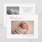 Nieuwe Baby Geboorte aankondigingskaart met foto Briefkaart (Voorkant / Achterkant)