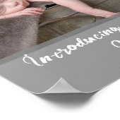 Nieuwe baby geboorte foto aankondiging poster (Hoek)