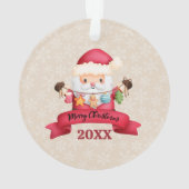 Nieuwe baby geboorte statistieken Kerstmis, geboor Ornament (achterkant)