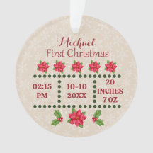 Nieuwe baby geboorte statistieken Kerstmis, geboor