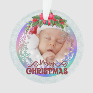 Nieuwe baby geboorte statistieken Kerstmis, geboor Ornament