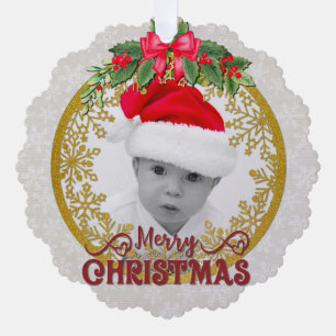 Nieuwe baby geboorte statistieken Kerstmis, geboor Ornament Kaart