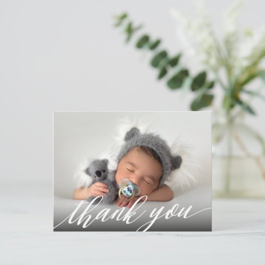 Nieuwe Baby Geboorteaankondiging Dank u Briefkaart (Staand voorkant)