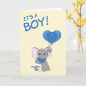 Nieuwe Baby Gefeliciteerd Baby Boy Kaart (Gele Bloem)